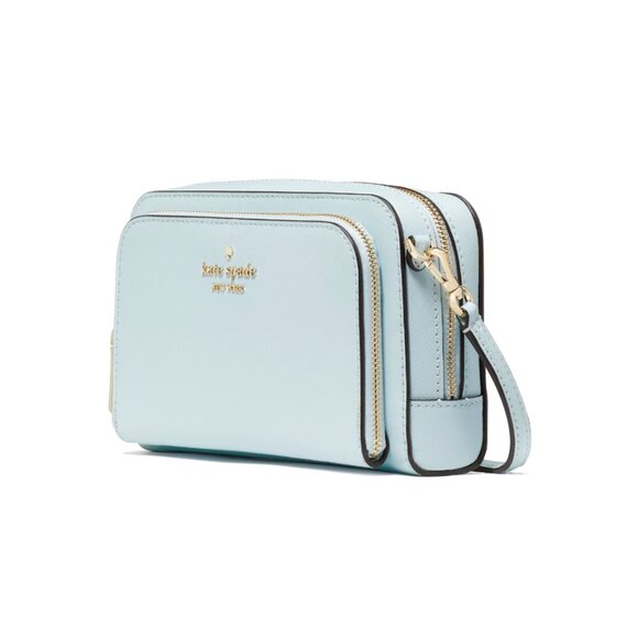 New Kate Spade Staci Dual Zip Around Crossbody Crisp Sky - Picture 5 of 5